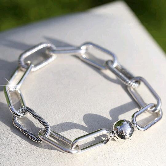 Me Collection 925 Sterling Silver ME Link Bracelet Only Compatible ME Charms