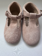 Special Sale Size 7 Toddler Mary Janes Beige Suede Leather Toddler Shoes baby - £11.19 GBP