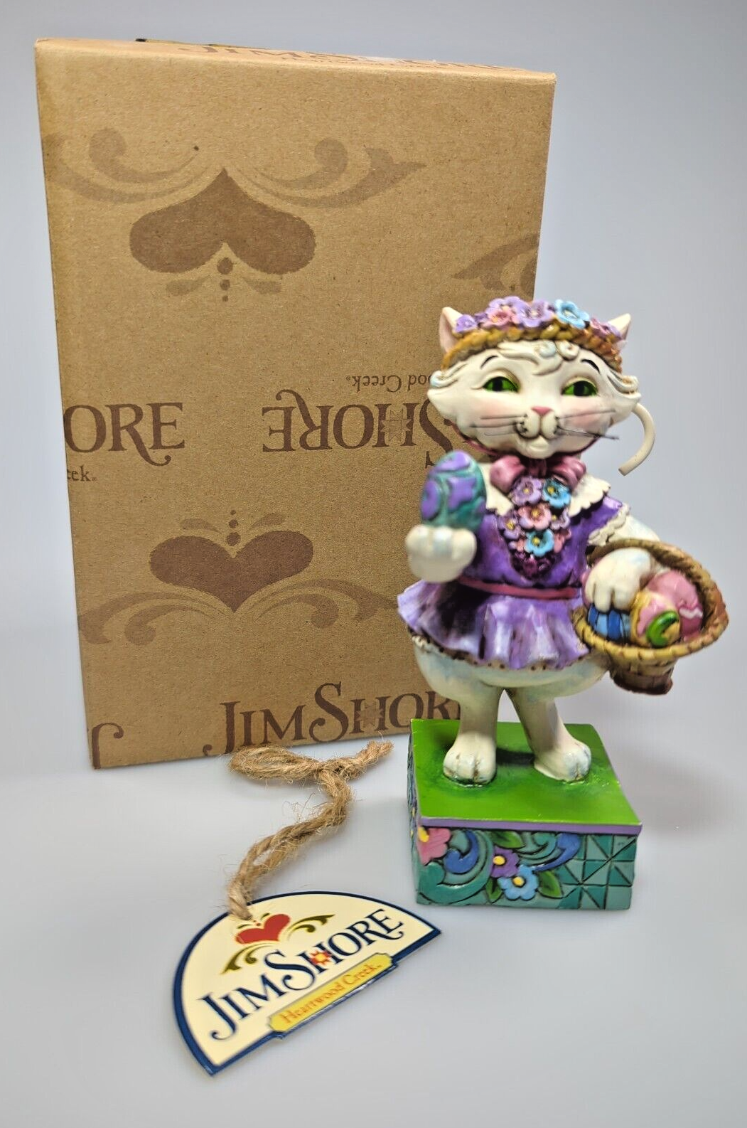 Primary image for Jim Shore "Purrfect Day For An Egg Hunt" Figurine Pint Size Easter Cat