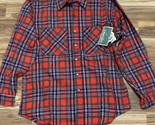 Vintage St John’s Bay Men’s Red Plaid Flannel Shirt Large Christmas Pict... - $31.34