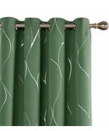 Deconovo Forest Green Blackout Curtain Panels Set of 2 52&quot; X 80&quot; NEW - £42.28 GBP