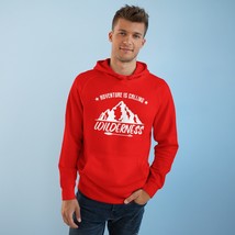Unisex Adventure Supply Hoodie | Mountain &amp; Wilderness Graphic | 80% Cot... - £42.92 GBP