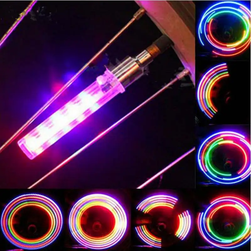 5-color 2PCS Bicycle Light 8-mode LED Hot Wheel Tail Light Spoke Light MTB Valve - £10.17 GBP+