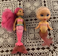 Mattel Small Mermaid Two  Dolls Dreamtopia Chelsea GJJ86 Fairytopia Mermaidia - £9.44 GBP