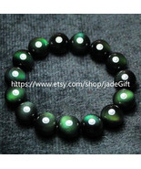 Free shipping - A+++ Top quality  green eyes obsidian charm  bracelet ch... - $29.99