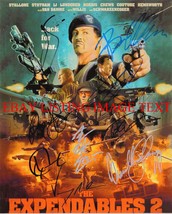 The Expendables Cast Signed 8x10 Rp Photo By 9 Stallone Willis Schwarzenegger Li - £13.43 GBP