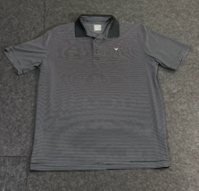 Callaway Opti-Dri Men&#39;s Short Sleeve Black Striped Polo Golf Shirt Size Medium - £12.65 GBP