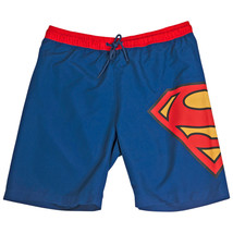 Superman Symbol Blue with Red Waistband Board Shorts Blue - £37.44 GBP