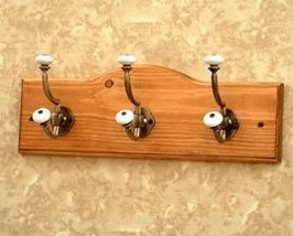 Wall Hook Coat Rack Nickel Double Hangers   - $29.95