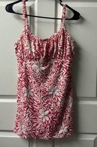 Kim Rogers Strappy One Piece Swimsuit Womens Size M Red White  Swimdress - $14.73