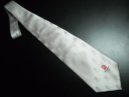 Beijing China 2008 Olympics Neck Tie Silk Silver and Gold with Red Black Olympic - £11.25 GBP