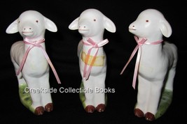 3 Dept 56 Vintage Large Easter Lamb Figurines MIJ  - $29.99