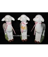 3 Dept 56 Vintage Large Easter Lamb Figurines MIJ  - $29.99