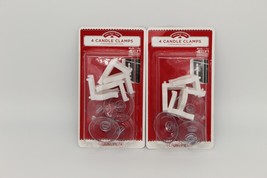 Lot of two New Holiday Time 4 Pc Candle Clamps (Total 8 Clamps) Made in the USA - £9.14 GBP