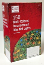 Home Accents 150 Light Multi Color 4&quot;x6&quot; Mini Bush Net Incandescent Chri... - $13.81