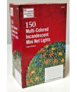 Home Accents 150 Light Multi Color 4&quot;x6&quot; Mini Bush Net Incandescent Chri... - £10.85 GBP
