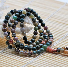Free Shipping - Handcrafted natural Colorful jade meditation yago 108 beads pray - £21.91 GBP
