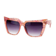 Super Oversized Cateye Sunglasses Womens Fashion Floral Prints - £7.95 GBP