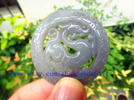 Free Shipping - Hand carved jade old Style dragon  , Natural  jadeite jade charm - £18.76 GBP