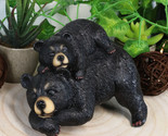 Ebros Rustic Forest Black Mama Bear &amp; Cub Cuddling Shelf Snoozer Sitter ... - $19.95