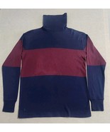 VTG Ralph Lauren Striped Rugby Colorblock Shirt Turtle Neck Men&#39;s Small - $39.74 CAD