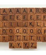 Scrabble Game Travel Edition REPLACEMENT .5&quot; Wood Tiles - DARKER TILES - £3.14 GBP