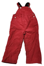 vtg Gymboree Overalls 3T Red Black Fleece Lined Adj Straps Boy Girl Warm... - $29.69