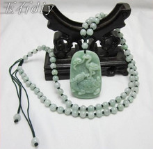 Free shipping -  good luck Natural Green Dragon Turtle and  Crane jadeite jade c - £19.80 GBP