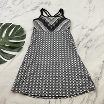 Prana Womens Cora Sundress Size S Black Gray Geometric Print Shelf Bra S... - $28.70