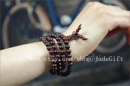 Free Shipping -  Red black sandalwood 8mm Tibetan Buddhism Natural red s... - $16.99