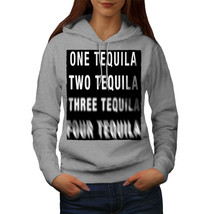 Wellcoda One Tequila Funny Womens Hoodie, Human Casual Hooded Sweatshirt - £29.05 GBP