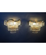 Vintage Gilt Brass Damascene Egyptian pair Appliques Sconces Crystal Orn... - €150,49 EUR