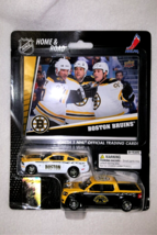 BOSTON BRUINS MUSTANG GT &amp; FORD SVT PICKUP HOME/ROAD DIECAST W/TEAM ACTI... - £9.11 GBP