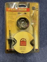Black &amp; Decker Wood Door Lock Installation Kit Set 2 1/8 Hole Saw 1&quot; Spade Bit - £5.43 GBP