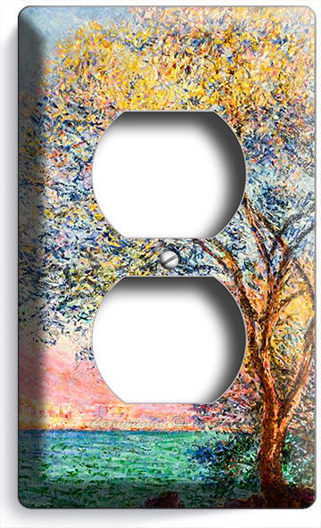 CLAUDE MONET ANTIBES IN THE MORNING PAINTING OUTLET WALL PLATE COVERS ROOM DECOR