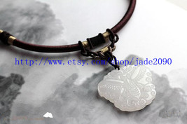 Free Shipping -  white jade jadeite Butterfly , natural white jade Butterfly cha - £16.05 GBP