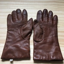 Folio New York Leather Gloves 100% Cashmere Lining Brown Size 7 Made in ... - £39.65 GBP