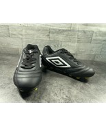 Umbro Soccer Cleats Kids Youth Boys 11 M Football Shoes Black Leather La... - $26.90 CAD