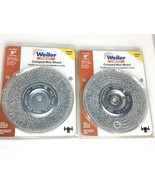 (2) WEILER 36004 VORTEC Course CRIMPED WIRE WHEELS 6” 5/8&quot;&amp; 1/2” Arbor  ... - $53.69 CAD