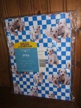 Vintage American Greetings Forget Me Not Dalmation Puppy Giftwrap (NEW) - £7.87 GBP
