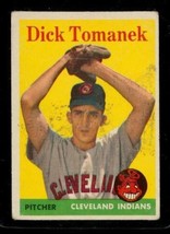 Vintage Baseball Trading Card Topps 1958 #123 Dick Tomaneck Cleveland Indians - £10.02 GBP