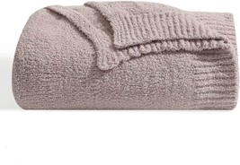 Bearberry Super Soft Fluffy Throw Blanket Lightweight Cozy Warm, Beige, 53”X71” - £35.54 GBP