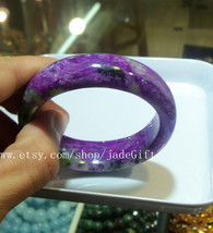 Free shipping - perfect  Natural dark purple Charoite gemstone charm Amulet bang - £212.32 GBP
