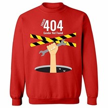 Error 404 Gender Not Found Agender Pronouns - Sweatshirt Red - £45.09 GBP