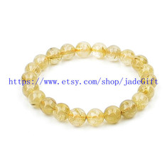 Free Shipping - 100%  Grade AAA Real Natural Golden Rutilated Quartz charm beade - £36.96 GBP