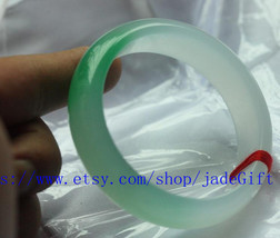 FREE SHIPPING - A Grade Real Natural green  jadeite jade women bangle - jade2090 - £56.80 GBP