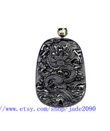 Free Shipping - Hand carved natural Obsidian luck dragon charm Good luck... - £21.23 GBP