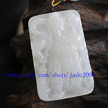 Free shipping - NATURAL  jadeite jade carved &#39;&#39;Guan Yu&#39;&#39; charm fashion pendant - - $19.99