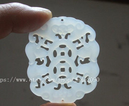 Free Shipping - I hope you&#39;re lucky handmade gift Natural white jadeite jade car - £14.37 GBP