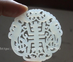 Free Shipping - I hope you&#39;re lucky handmade gift Natural white jadeite jade car - £14.37 GBP